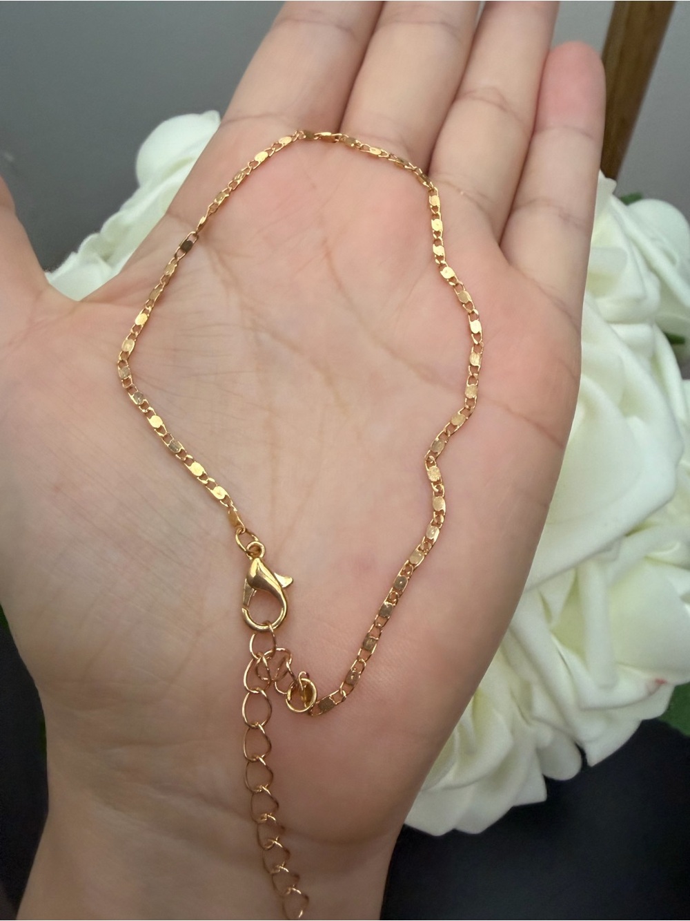 Gold-tone  Dainty anklet Chain Bracelet - Elegant Women's Jewelry